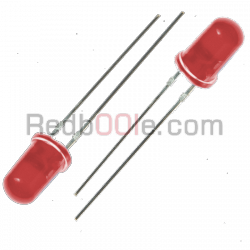10 x LED rosso 5mm luce diffusa