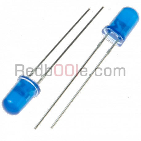 10 x LED blu 5mm luce diffusa